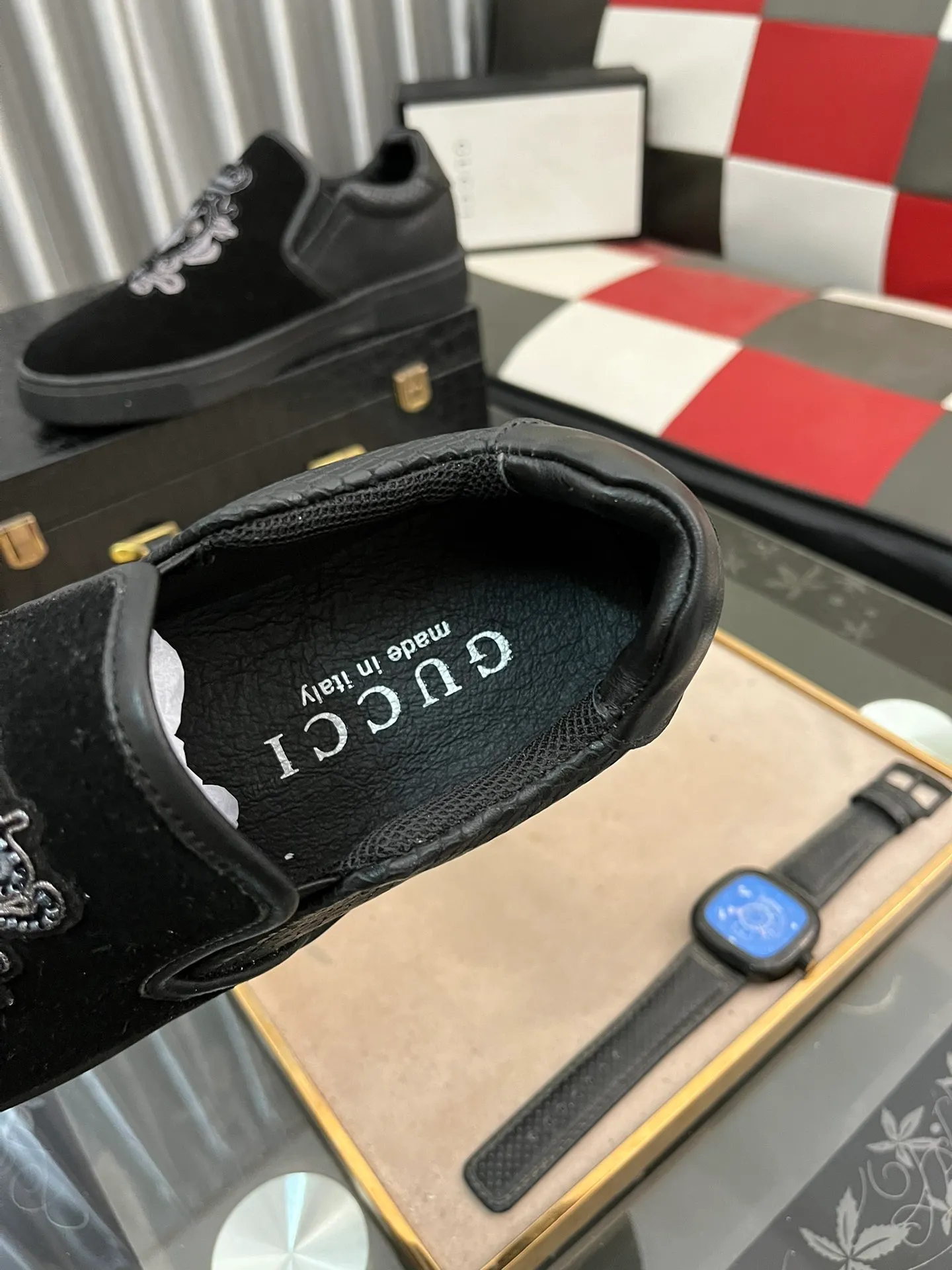 Men's Men's Shoes💰360⌚️⌚️《GUCCI》The latest hot-selling casual shoes, top brand [seduce] luxury~purchase, top~quality. Products sold at the counter [Qiang] The original fabric adopts 3D embroidery technology ➕ Comfortable sheepskin lining, available in 38-443️⃣ styles